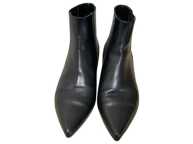 Céline Stivaletti Chelsea in pelle CELINE Nero - vista 2