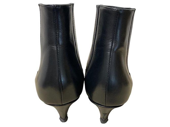 Céline Stivaletti Chelsea in pelle CELINE Nero - vista 4