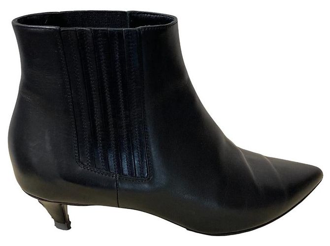 Céline Stivaletti Chelsea in pelle CELINE Nero - vista 5