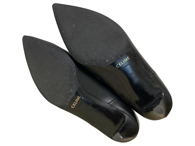 Céline Stivaletti Chelsea in pelle CELINE Nero - vista 6