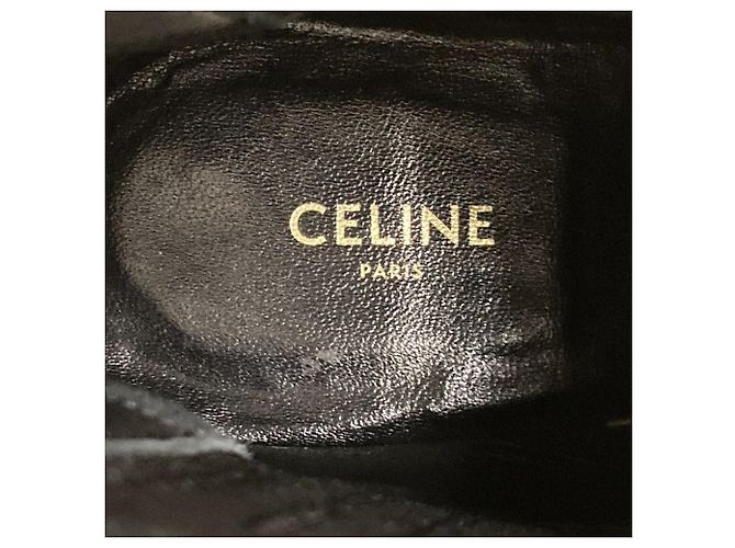 Céline Stivaletti Chelsea in pelle CELINE Nero - vista 8