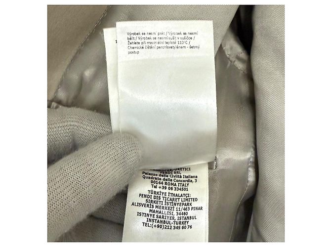 Fendi Single Breasted Tailored Jacket Beige - view 9