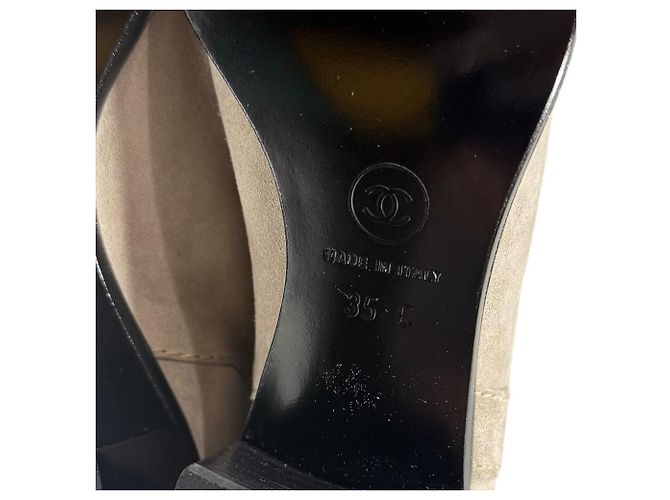 Bottines courtes en daim Chanel Beige - vue 10
