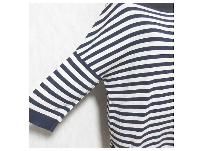 Top de punto a rayas de manga corta Max Mara Azul - vista 4