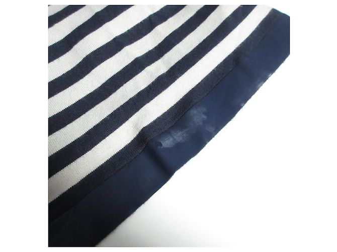 Top de punto a rayas de manga corta Max Mara Azul - vista 9