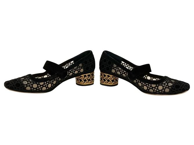 Dior Cannage Bestickte Pumps Schwarz - Ansicht 4