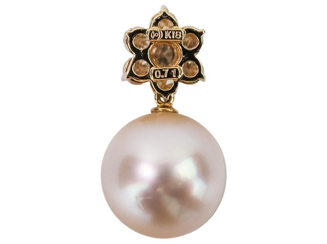 Pendente TASAKI Au750 Golden Pearl D'oro - vista 2