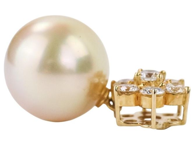 Pendente TASAKI Au750 Golden Pearl D'oro - vista 4