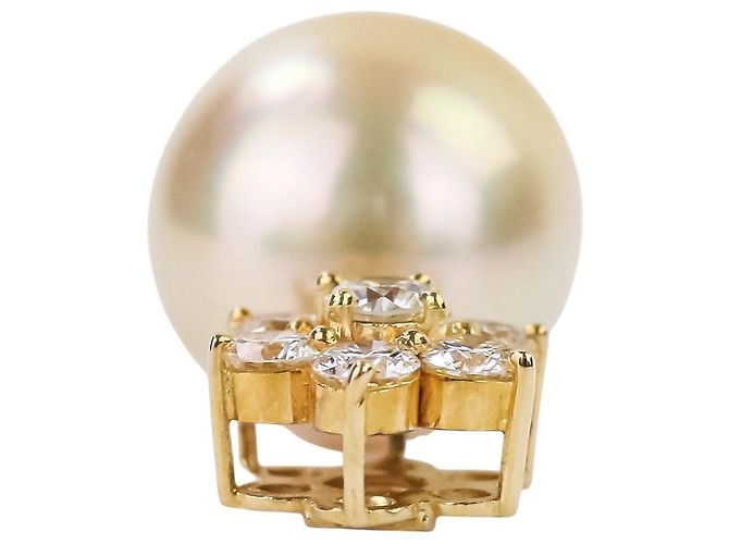 Pendente TASAKI Au750 Golden Pearl D'oro - vista 5