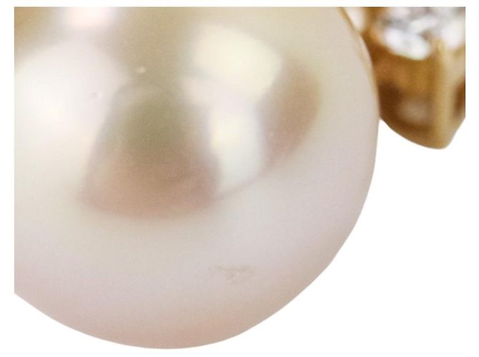 Pendente TASAKI Au750 Golden Pearl D'oro - vista 9