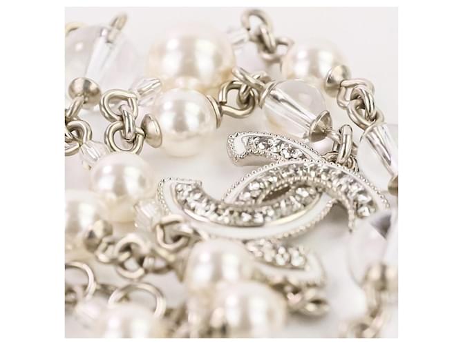 Chanel Coco Mark Perlenkette Silber - Ansicht 4