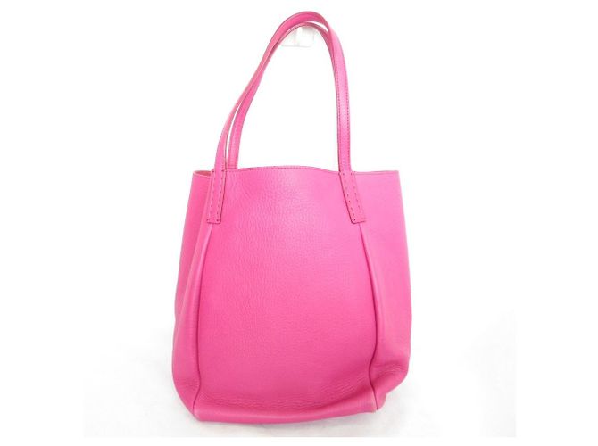 Autre Marque HIROFU Leder-Tote-Bag Pink - Ansicht 2