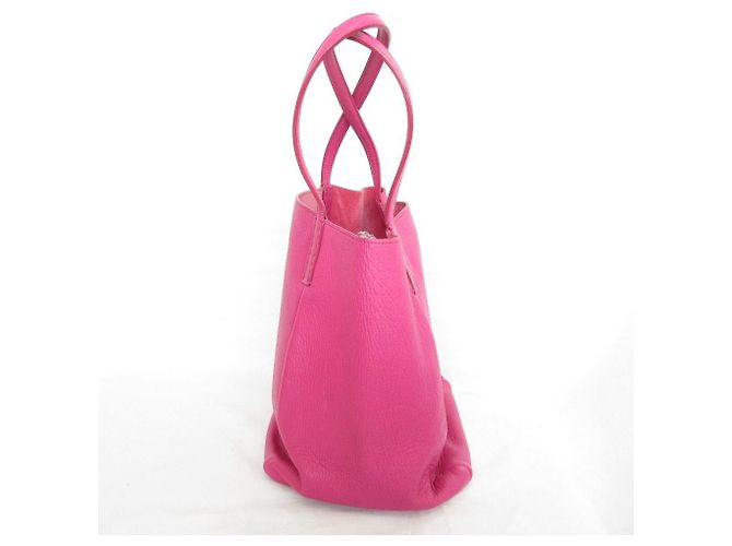 Autre Marque HIROFU Leder-Tote-Bag Pink - Ansicht 3