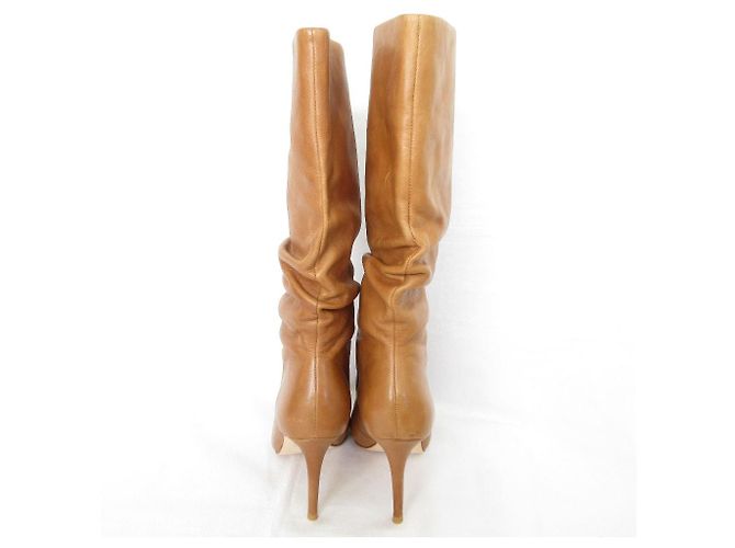 Autre Marque Mollini Lederstiefel mit Raffung Braun - Ansicht 3