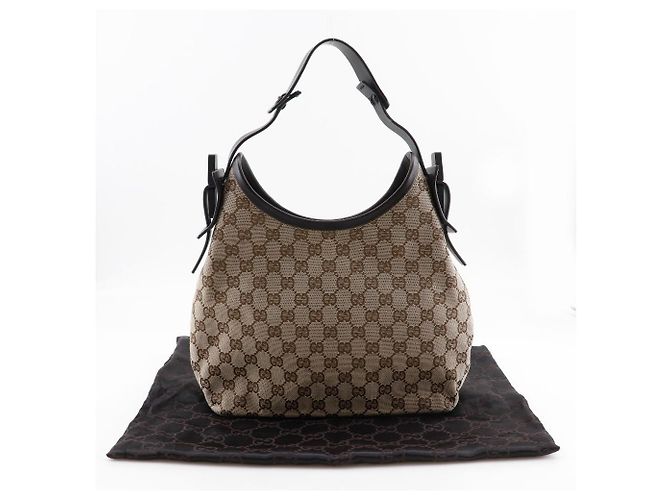 Borsa a Spalla Gucci GG Canvas Marrone - vista 17