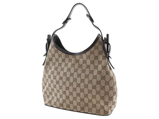 Borsa a Spalla Gucci GG Canvas Marrone - vista 2