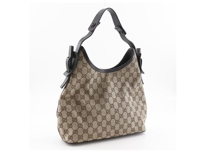 Borsa a Spalla Gucci GG Canvas Marrone - vista 3