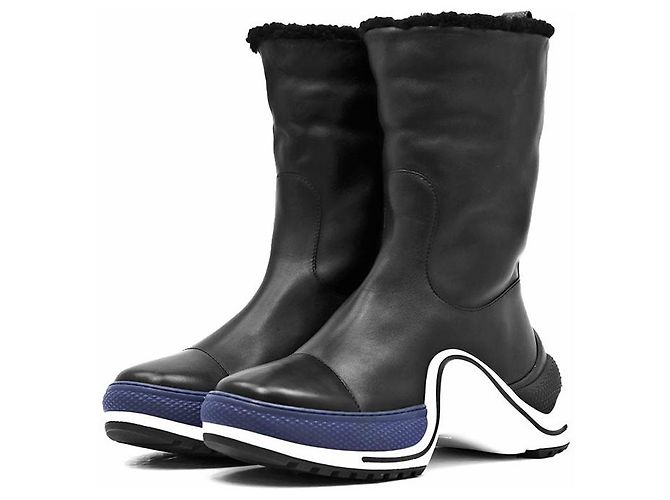 Botas de couro Louis Vuitton Archlight Monogram Flower Preto - vista 11