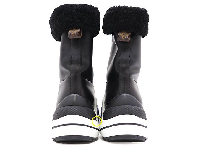 Botas de couro Louis Vuitton Archlight Monogram Flower Preto - vista 7