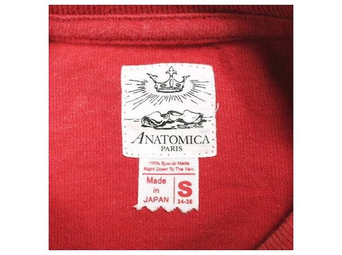 Autre Marque Camiseta con bolsillo ANATOMICA Roja - vista 3