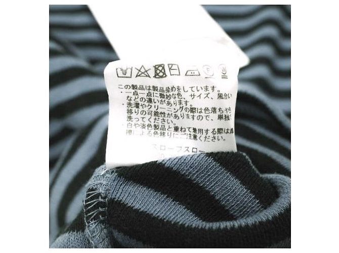 Autre Marque Camiseta de punto de algodón Slopeslow a rayas Negro Azul marino - vista 6