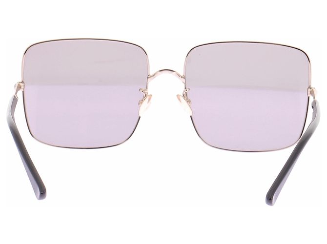 Gafas de sol cuadradas Nina Ricci moradas de metal - vista 3