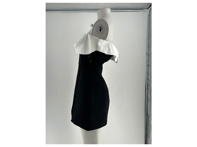 Self portrait Kurzes schulterfreies Kleid Schwarz - Ansicht 3