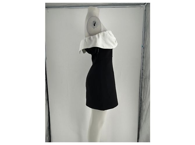 Self portrait Kurzes schulterfreies Kleid Schwarz - Ansicht 4