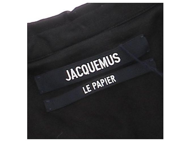 Camicia Jacquemus Machou nera in cotone Nero - vista 6