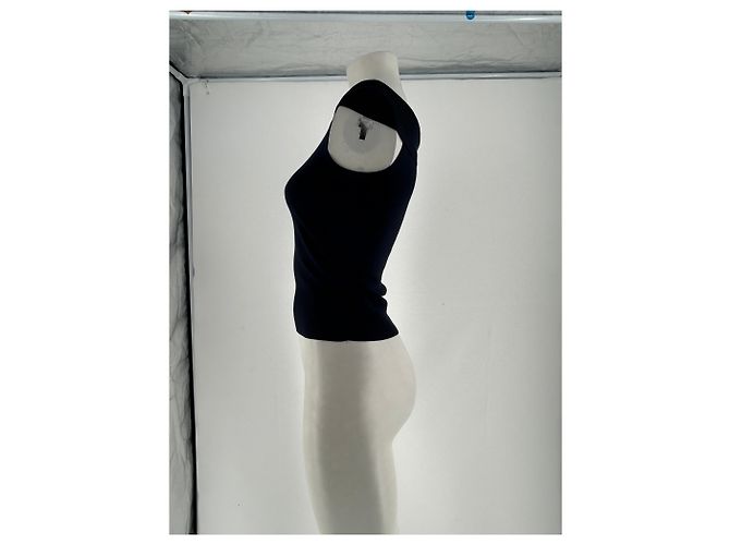 Autre Marque Top de seda azul marino LILYSILK Talla S - vista 3