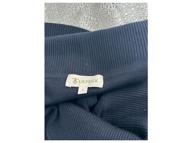 Autre Marque Top de seda azul marino LILYSILK Talla S - vista 5