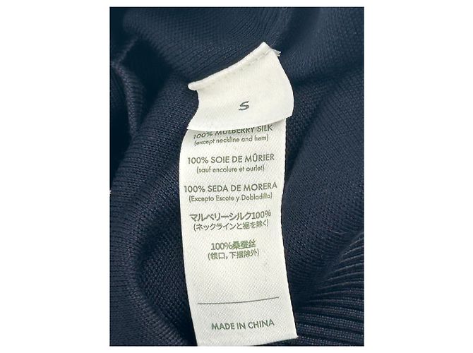 Autre Marque Top de seda azul marino LILYSILK Talla S - vista 6