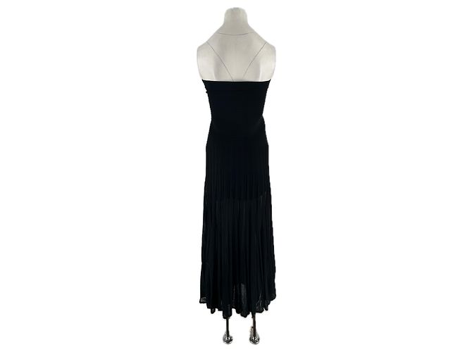 Vestido maxi negro de algodón Cos - vista 2