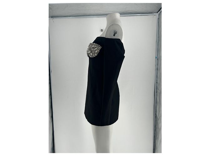Autre Marque Abito con spalle scoperte con ornamenti Nero - vista 3