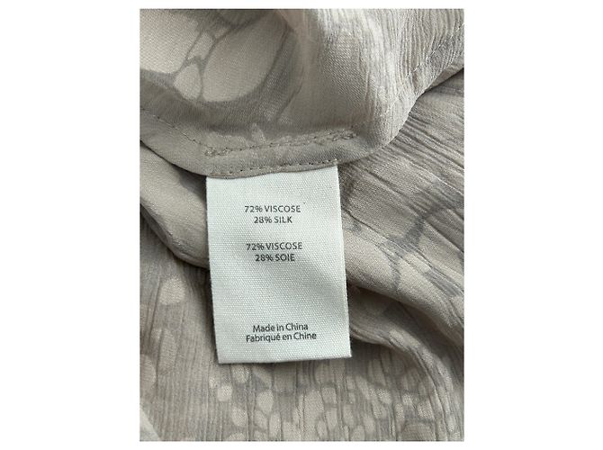 L'Agence Christine Burnout Satinrobe Beige - Ansicht 6