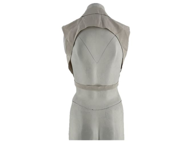Autre Marque ALESSANDRO VIGILANTE Mini chaqueta beige de lino - vista 2