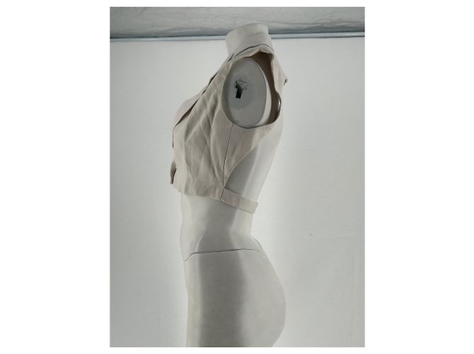 Autre Marque ALESSANDRO VIGILANTE Mini chaqueta beige de lino - vista 3