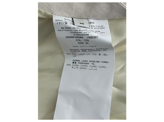 Autre Marque ALESSANDRO VIGILANTE Mini chaqueta beige de lino - vista 6