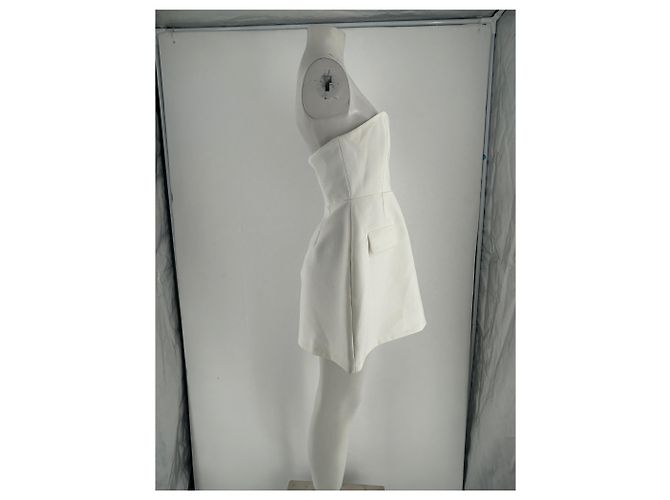 Autre Marque Vestido palabra de honor blanco ODDMUSE - vista 4