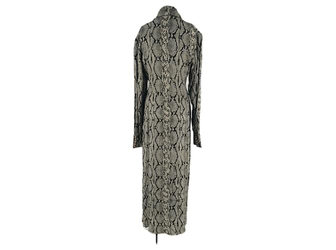 Balmain Robe longue imprimée python Marron - vue 2