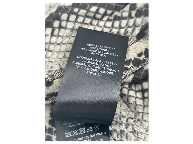 Balmain Robe longue imprimée python Marron - vue 7