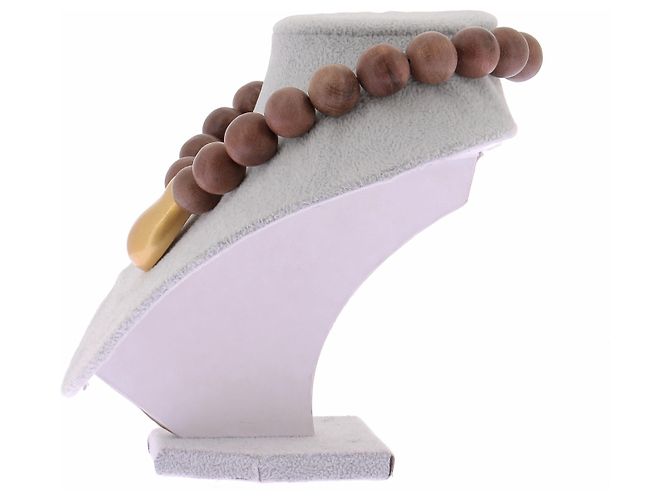 Autre Marque Collana con perle di legno Marrone - vista 5