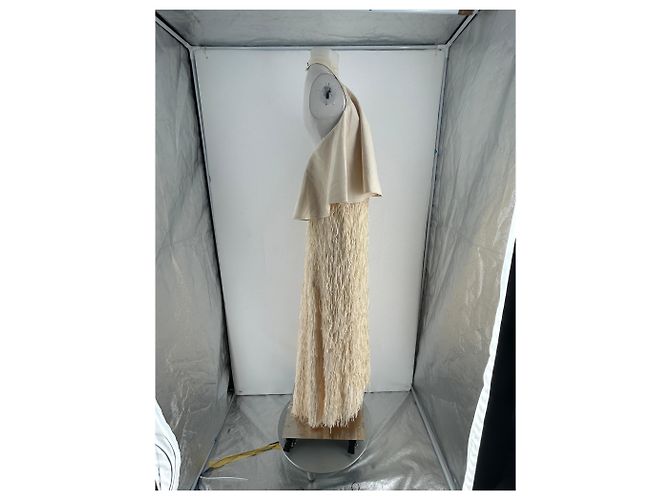 Trapèze Autre Marque Abito lungo ibrido a trapezio Beige - vista 4