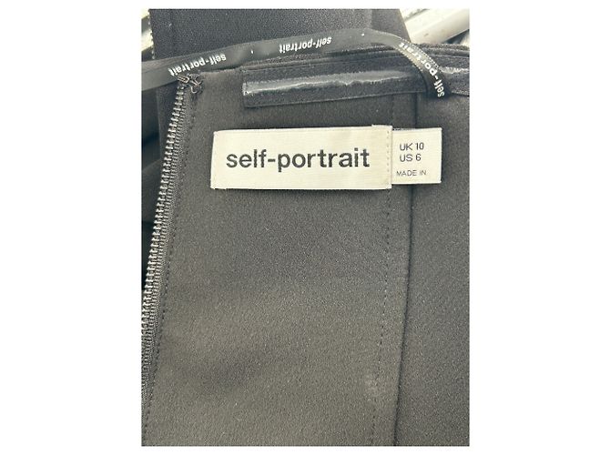 Self portrait Top bustier con adornos de cristal Negro - vista 5