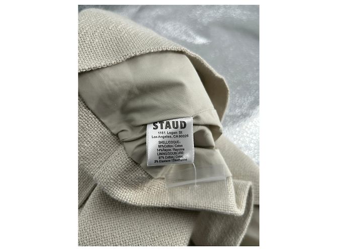 Falda de algodón beige Staud - vista 4