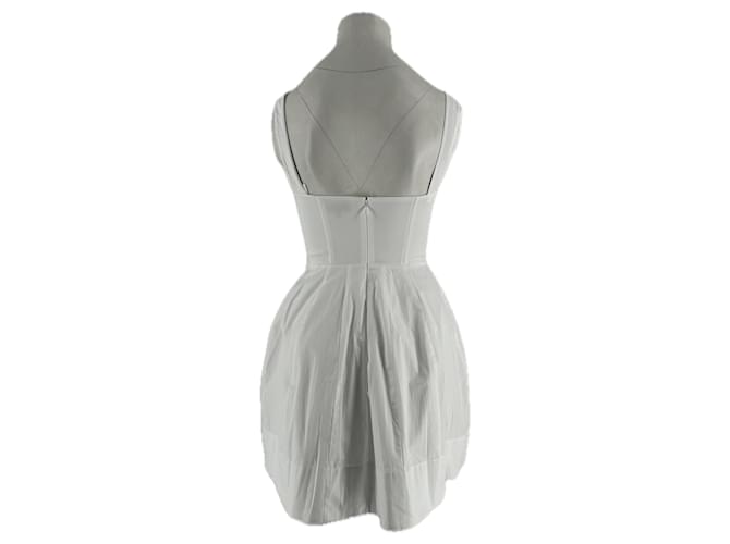 Vestido de algodón blanco Staud - vista 2
