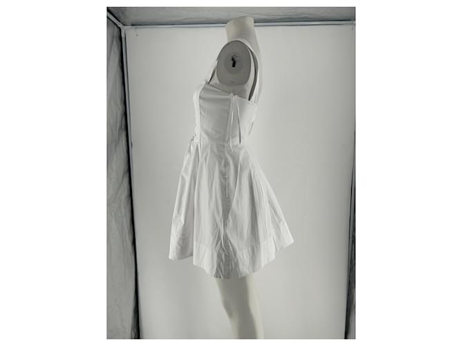 Vestido de algodón blanco Staud - vista 3