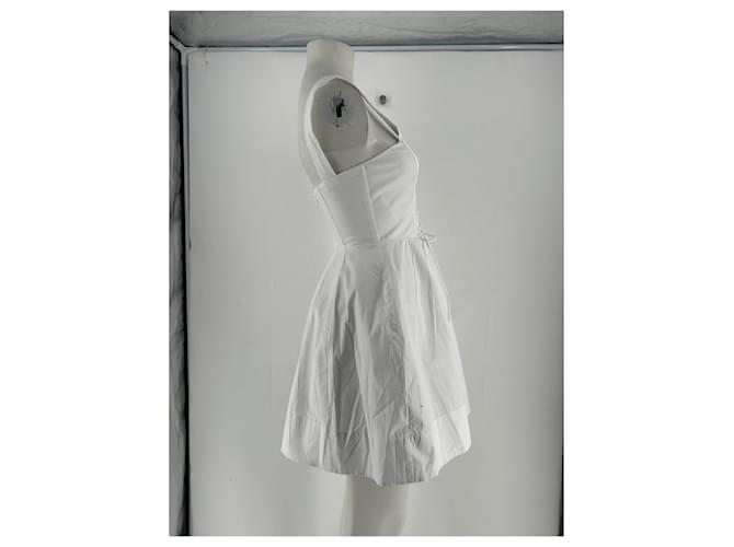 Vestido de algodón blanco Staud - vista 4