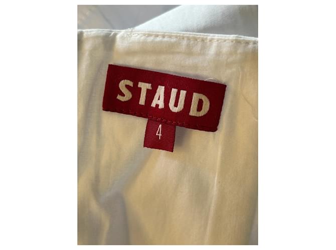 Vestido de algodón blanco Staud - vista 5