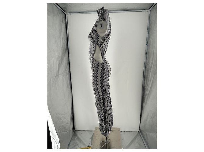 Missoni Zig Zag Maxikleid Grau Viscose - Ansicht 3